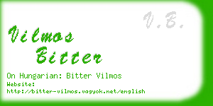 vilmos bitter business card